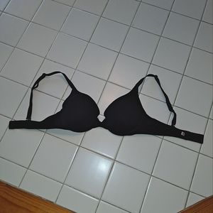 Pink Victoria's Secret black pushup bra size 32b